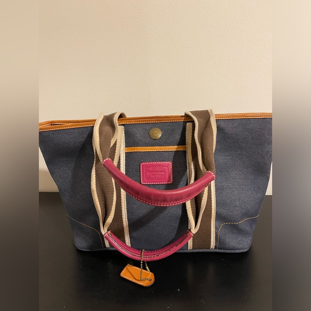 NWOT Coach Denim Hampton Bag - Picture 8 of 12